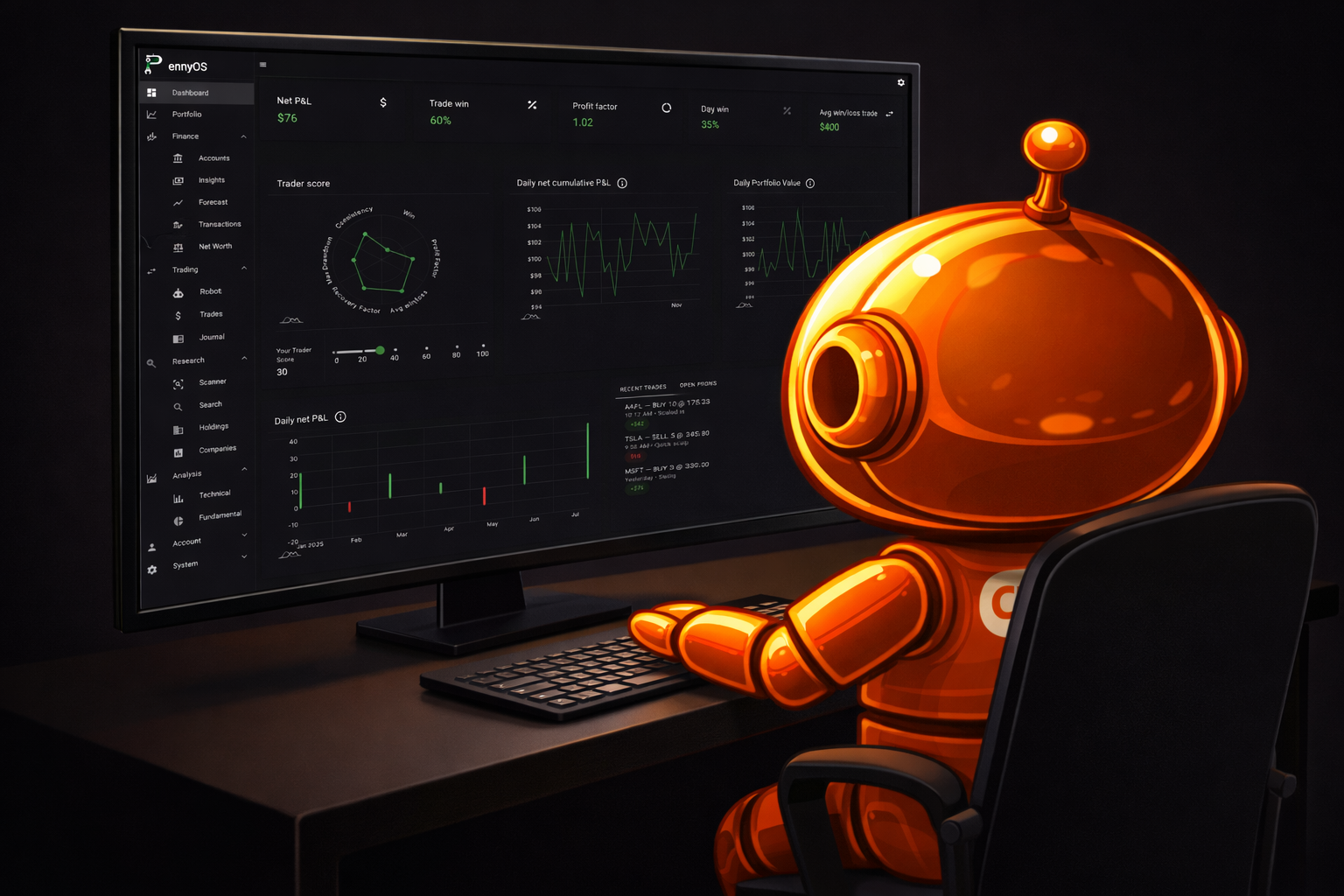 Copr in front of PennyOS